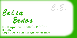 celia erdos business card